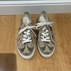 Coach Vintage Brown and Tan Sneakers